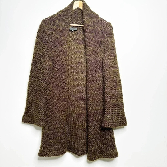 Milia M Milia Maroun 100% Wool Open Front Cardigan Sweater Size Medium - Picture 1 of 11